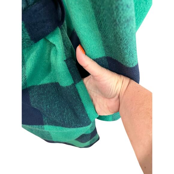 G by Giuliana 1X Buffalo Plaid Belted Fleece Coat Jacket Black Label Green - Picture 7 of 12